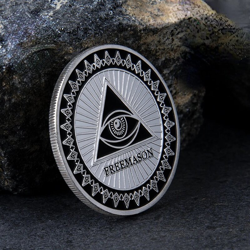 ยุโรป Masonic Eye Of Heaven เหรียญที่ระลึกเหรียญ Masonic พี่น้องเหรียญเหรียญตกแต่งบ้านสะสมเหรียญ