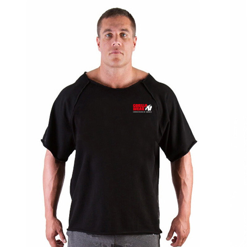 Installeren Spier T-shirt Mannen Sporstwear T-shirt Fitness T-shirts Outdoor Top Tees Gym Club Mannelijke Tshirt Oversize Top Shirts