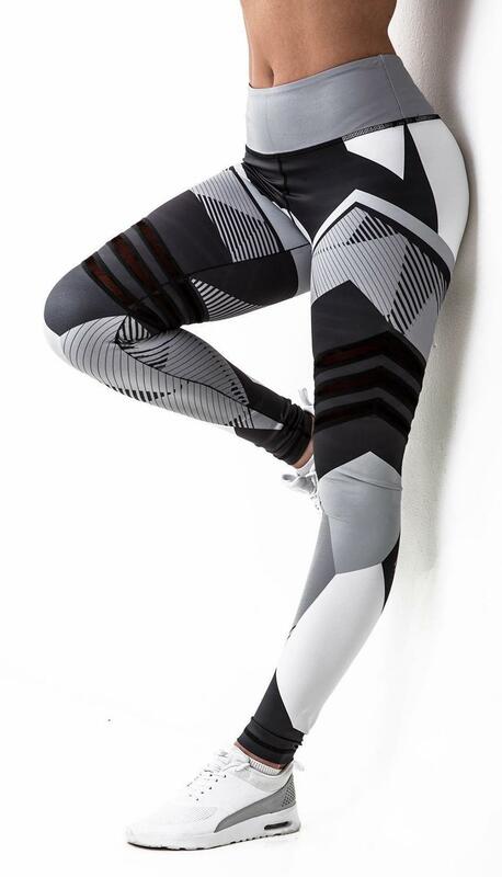 Vrouwen Naadloze Yoga Set Tops Broek Sportkleding Gym Workout Running Fitness Digital Print Stretch Leggings & Beha