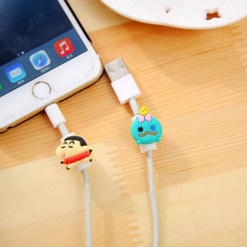 Cute Cartoon Animal Cable Bite Phone Charger Cable Protector Cord Data Line Cover Decorate Smartphone Wire Accessories
