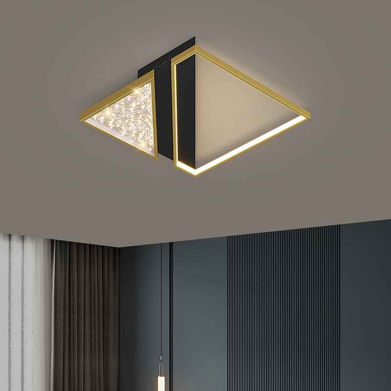 Lámpara de techo de aluminio minimalista para sala de estar, arañas Led de decoración moderna y sencilla, creativa, para salón