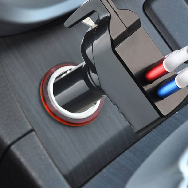 Interruptor de cristal de emergencia para coche, cortador de cinturón de seguridad automático, Cargador USB para coche 2A/1A, martillo de Escape 3 en 1, herramienta de salvamento urgente