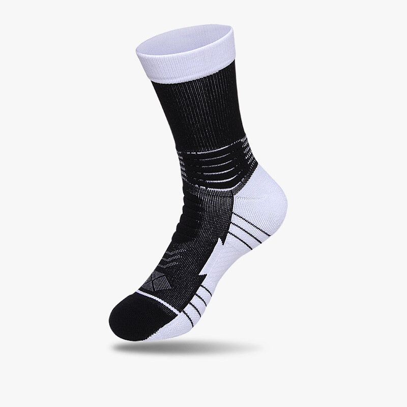 5 Pairs/Lot High Quality Casual Sporty Thick Towel Cycling Socks Anti-slip Breathable Trampoline Sport Bike Men's Socks Set