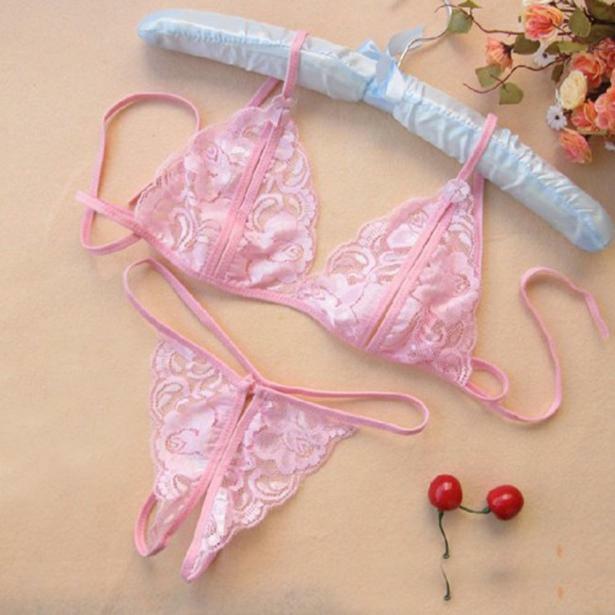 Ropa interior Sexy para mujer, lencería de perspectiva de malla transparente, de encaje abierto, lencería erótica
