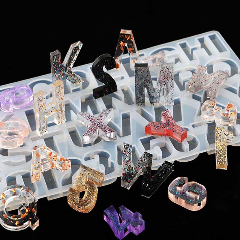 DIY Handmade klej kryształowy żywica epoksydowa formy cała deska cyfrowy list tworzenia biżuterii dekoracji list silikonowe formy do żywicy