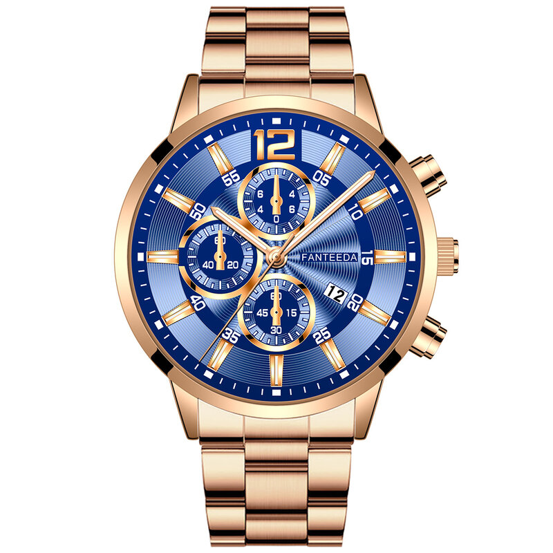 2020 novo relógio de quartzo masculino relógio analógico moda tendência pulseira de aço à prova dwaterproof água calendário criativo relógio de pulso para presente masculino
