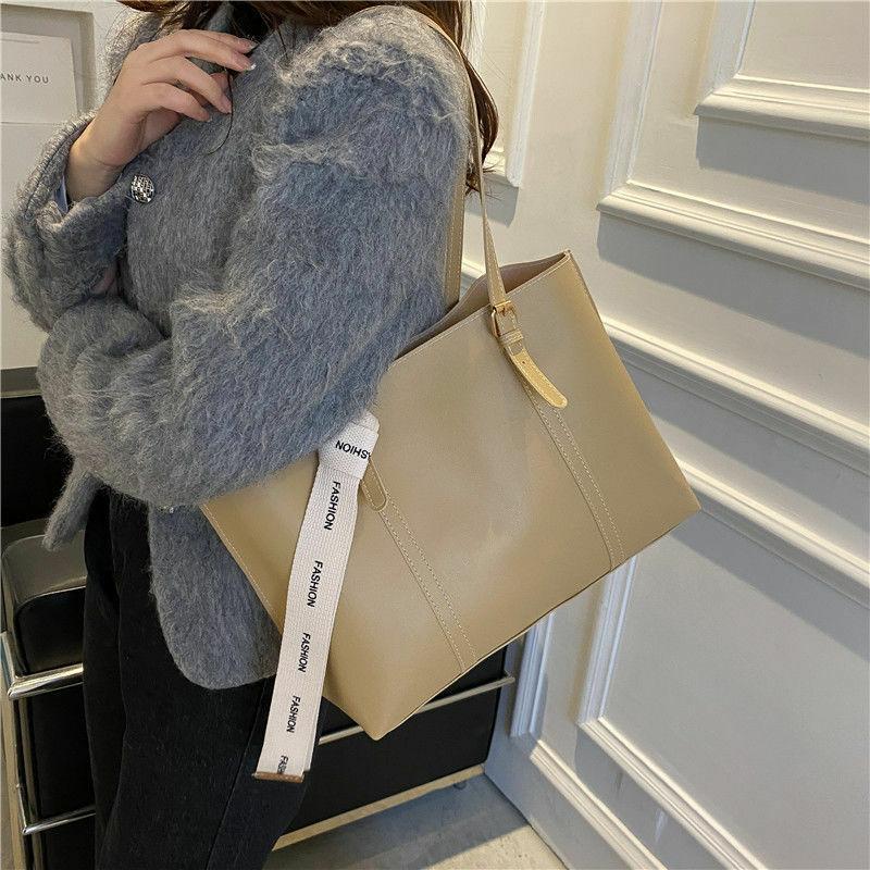 Duże torby dla kobiet biuro torebki markowe nowy nabytek 2022 luksusowe damskie czarny brązowy skórzana torba na ramię duża torebka Shopper