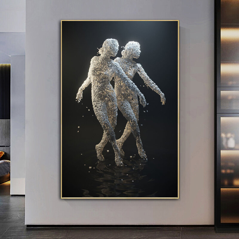 Canvas Painting Abstract Woman Wall Art Modern Dancing Girl Poster Print Wall Picture for Living Room Home Decoration Cuadros