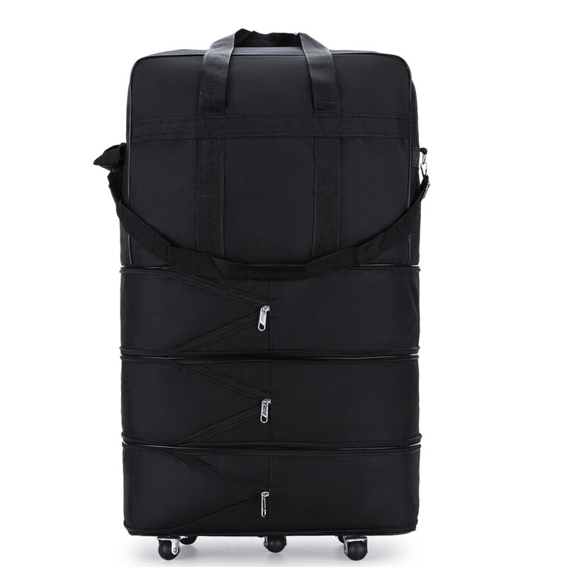 Valise à roulettes pliable en tissu Oxford, sac de voyage de grande capacité, bagage à main