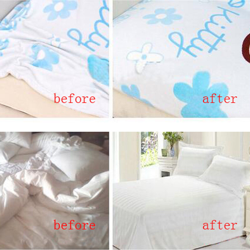4Pcs White Bed Sheet Mattress Cover Blankets Home Grippers Clip Holder Fasteners Elastic Straps Fixing Slip-Resistant Belt 2PC