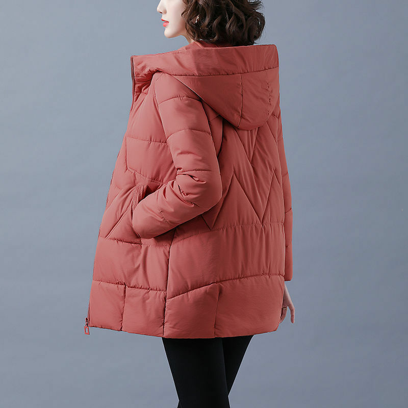 Женская зимняя куртка с капюшоном, размеры до 4XL
