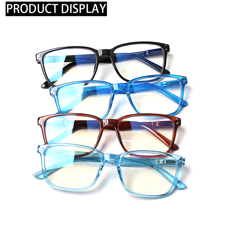 Boncamor-Gafas para presbicia con bloqueo de luz azul para hombre y mujer, anteojos para ordenador, dioptrías + 1,0 + 2,0 + 3,0 + 4,0, paquete de 4 unidades
