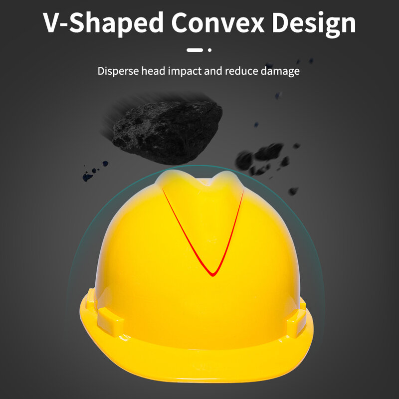 Capacete de segurança capacete capacete de trabalho capacete abs local de construção proteger capacetes de engenharia de energia do trabalho proteger capacetes amarelo 1