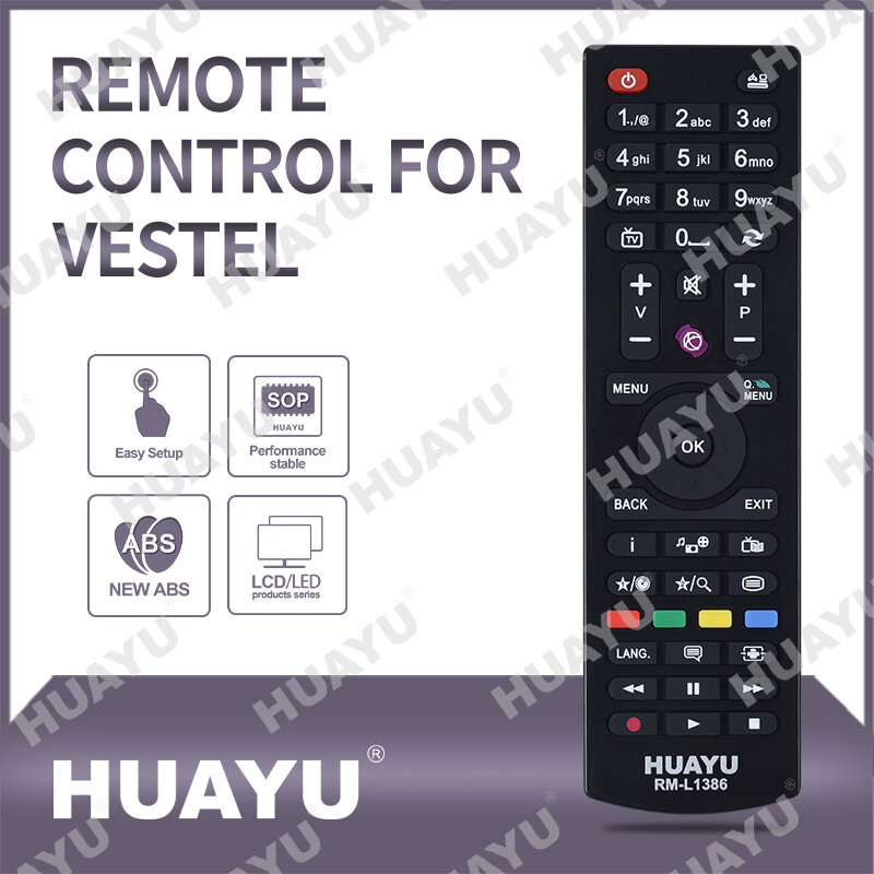 RM-L1386 de control remoto universal para TV LCD/LED VESTEL, reemplazo de mando a distancia