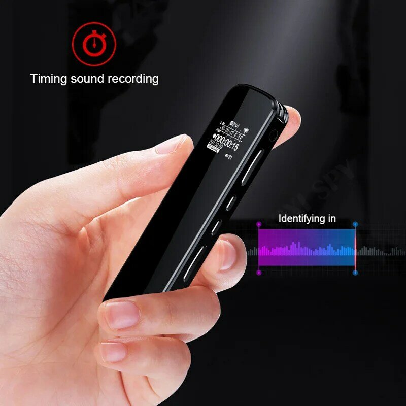 Gravador de voz ditaphone som mini áudio mp3 player profissional digital hd gravação ativada otg conexão