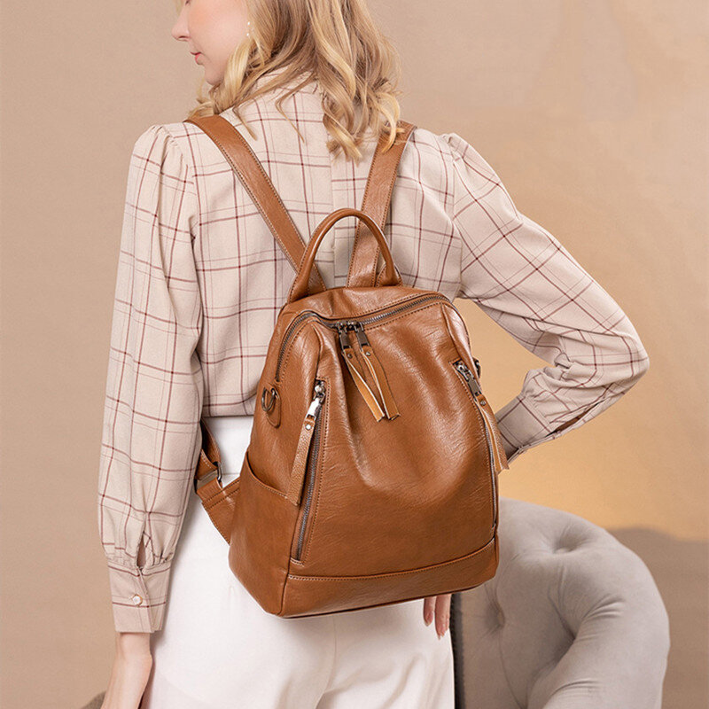 Zaino Casual moda donna borse antifurto forniture da viaggio per Weekend strumenti per l'organizzazione Shopping accessori per cerniere