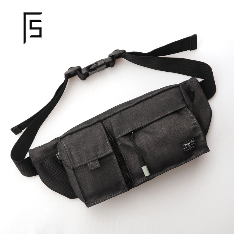 Повседневная нагрудная сумка FYUZE для мужчин, сумка через плечо, тактический жилет, поясная сумка, черная нейлоновая военная сумка, многофунк...