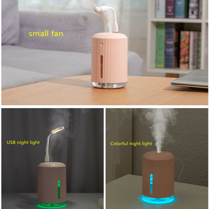 Home Ultrasonic Air Humidifier USB Aroma Essential Oil Diffuser with LED Lights for Bedroom Car Office Aromatherapy