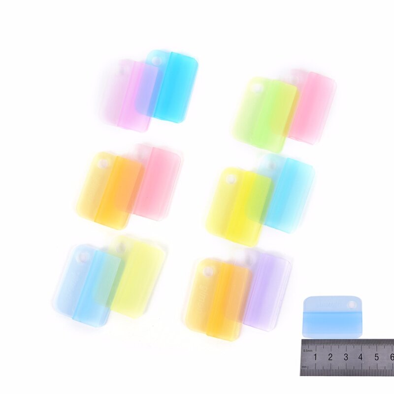 6pc Transparent Paper Clips  Protable Writing Photo Paper Clips Office Learning Supplies