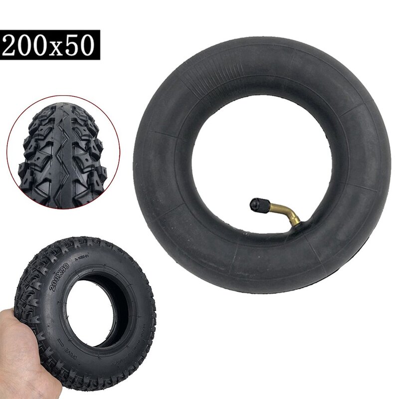 Neumáticos interiores y exteriores para patinete eléctrico, piezas de neumáticos todoterreno de 80 PSI, resistentes a la abrasión, 200x50 (8x2 pulgadas)