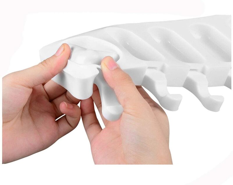 4-ubytków lodu forma na krem wielokrotnego użytku silikonowe formy do lodów DIY domowej roboty sok owocowy deser Ice Pop Lolly forma w kształcie tacy