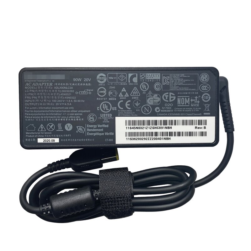 Adaptateur de chargeur d'alimentation pour ordinateur portable, 20V, 4,5a, 90W, pour Lenovo Thinkpad PA-1900-72, K4350A, A36200252