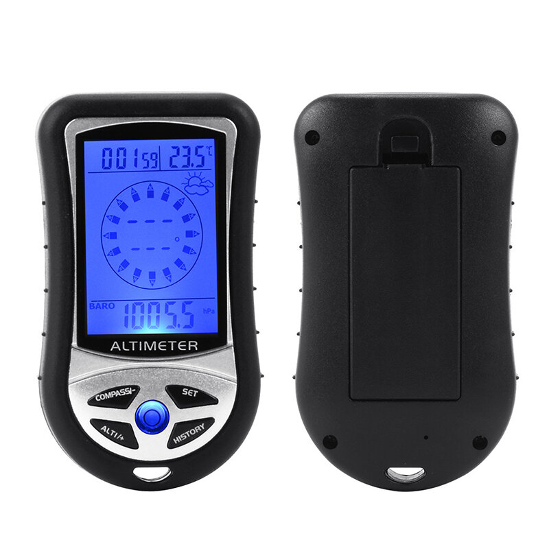 8 1 핸드 헬드 GPS 다기능 미니 GPS 네비게이션 로케이터 수신기 야외 여행을위한 디지털 고도계 기압계 나침반