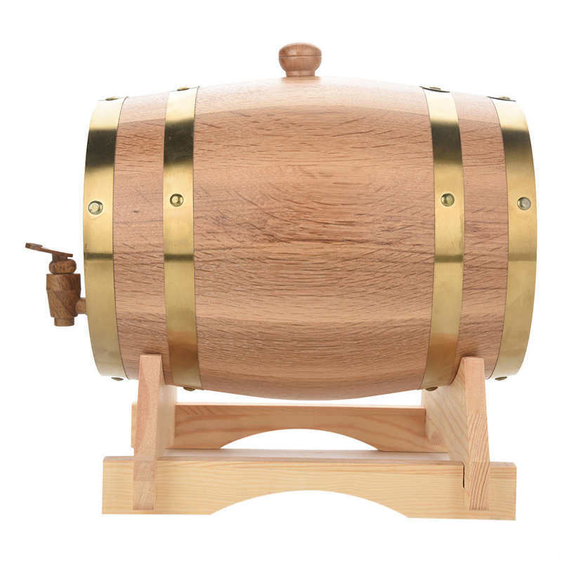 3L/5Lヴィンテージ木製オーク木材ワイン樽ディスペンサー用ブルボンテキーラワイン部品