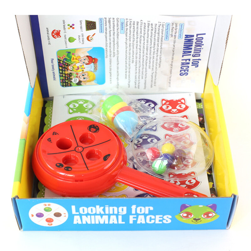 Fun Kid's Interactive Board Game,Innovative Brainstorm and find a petChildren Spin Cards,Interactive Game toy for Kids and Adult