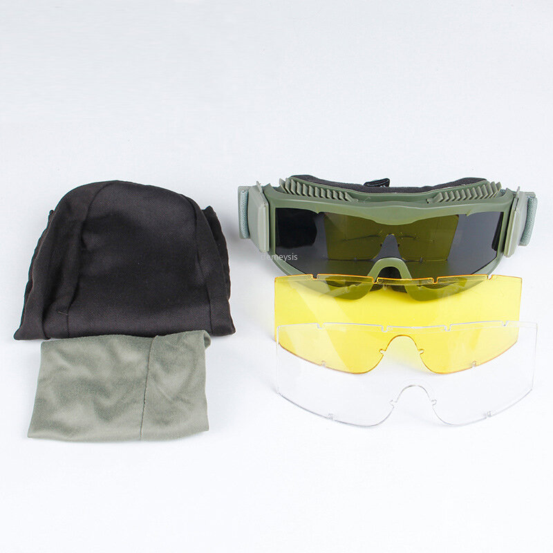 Tiro do exército óculos de proteção segurança tático militar airsoft paintball caça caminhadas óculos à prova vento