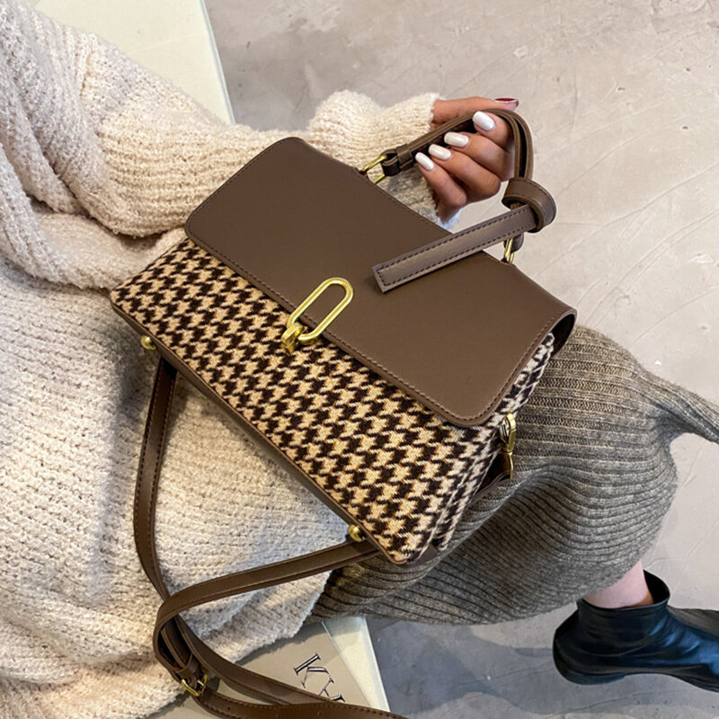 Брендовая женская сумка, новинка 2021, модная трендовая осенне-зимняя высококлассная Портативная сумка-мессенджер, женская кожаная сумка, су...