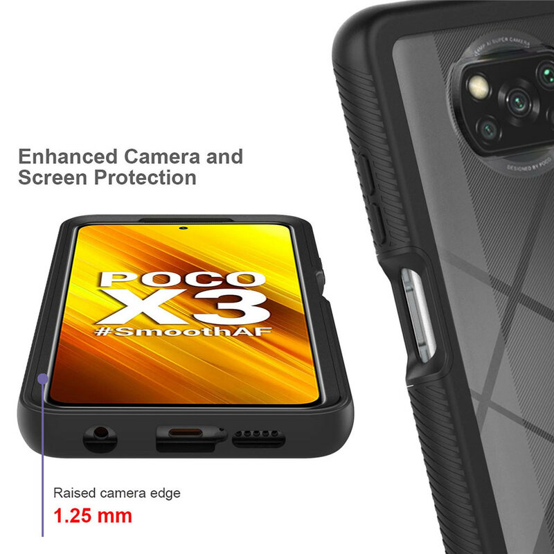 Redmi Poco X3 NFC 케이스 360 전신 보호 전화 커버 Xiaomi Redmi 참고 8 9 S 9 s Pro 10 Lite 9c 9a Shockproof Etui