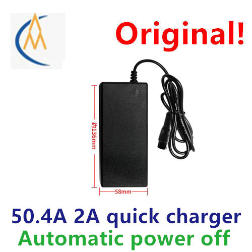 50.4v2a desktop lithium battery charger electric vehicle electric tool switching power supply with rotating lamp safety belt rot