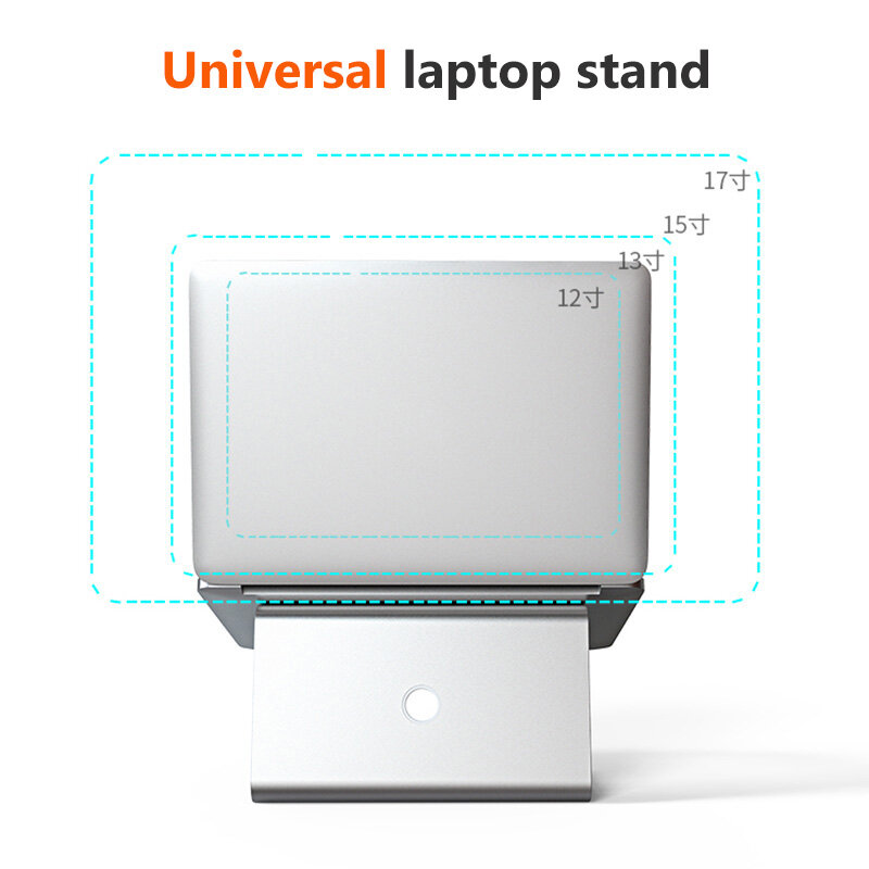 Suporte de mesa portátil notebook base suporte liga de alumínio computador mesa de pé lepdesk suporte para 11-17 polegada macbook