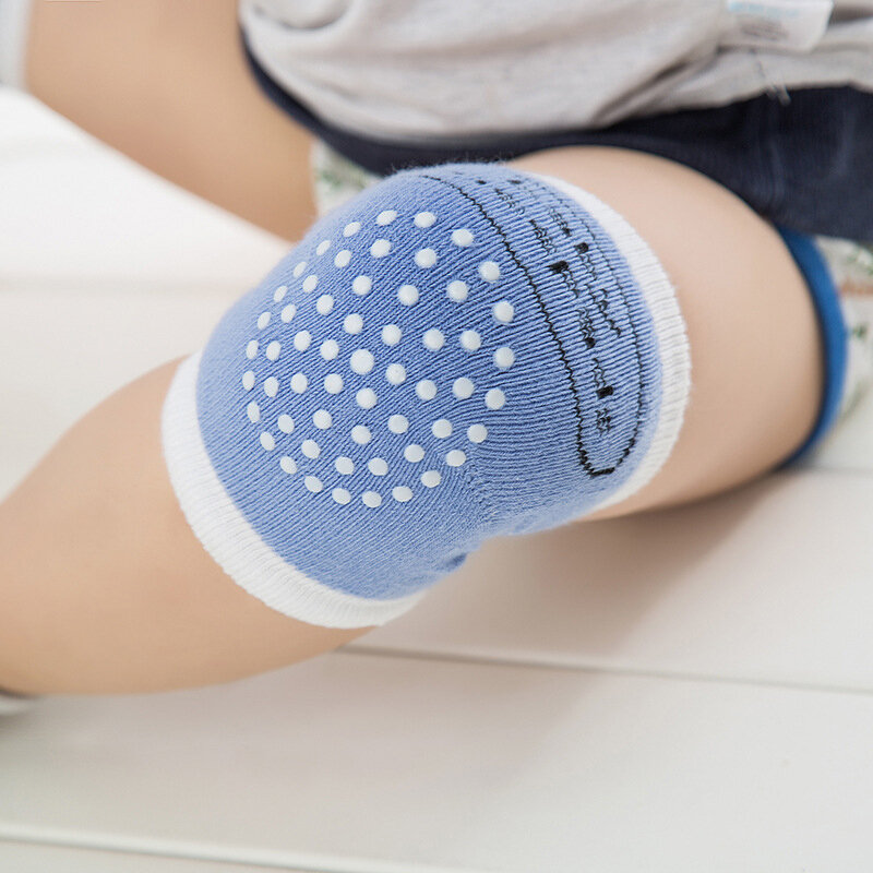 1 Pair Cotton Baby Knee Pads Kids Anti Slip Crawl Safety Necessary Environmental dot rubber Knee Protector infant Leg Warmers