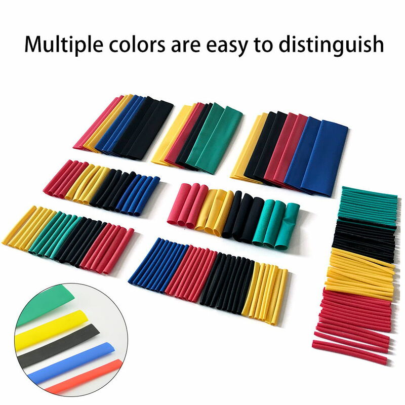 280/150pcs Color heat shrink tubing Shrink wrapping Insulation Sleeving Polyolefin 2:1 Shrinking Assorted Wire Cable kit