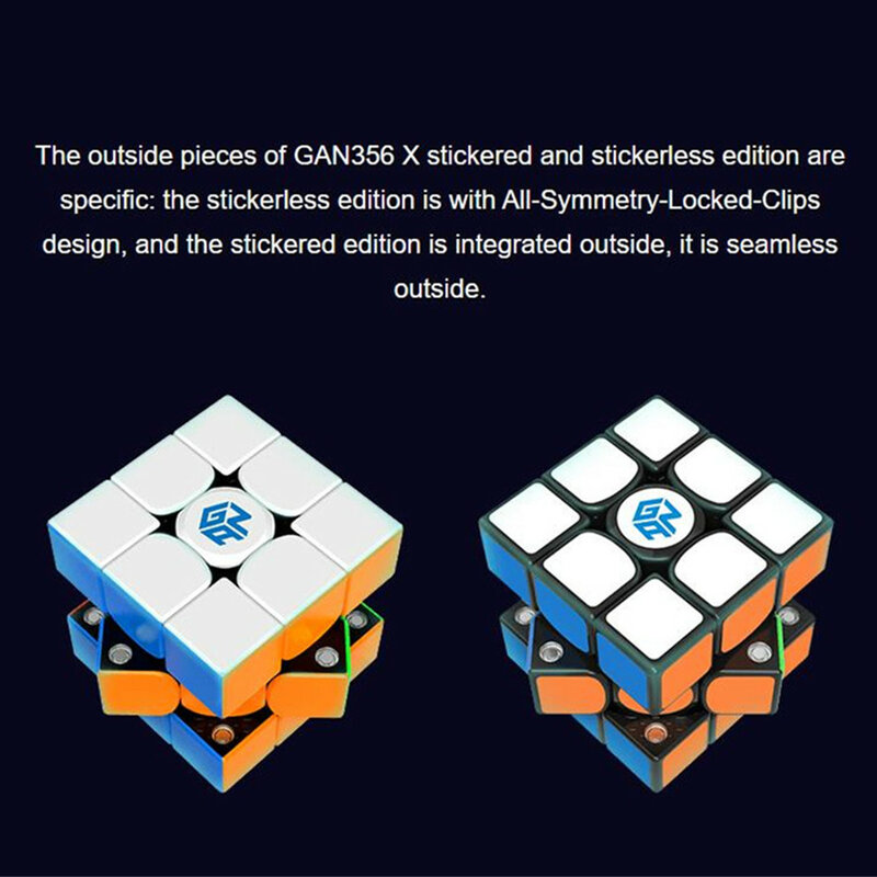 GAN356X V2 Cube magique magnétique 3x3x3, Cube de vitesse GAN 356X V2, Puzzle professionnel, jouets éducatifs pour enfants