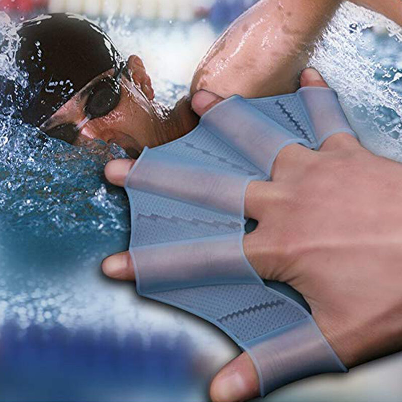 aletas de mano para natación natación adultos y niños paleta de Palma 1 par guantes de palma para buceo Fajas de silicona tipo RANA Unisex 