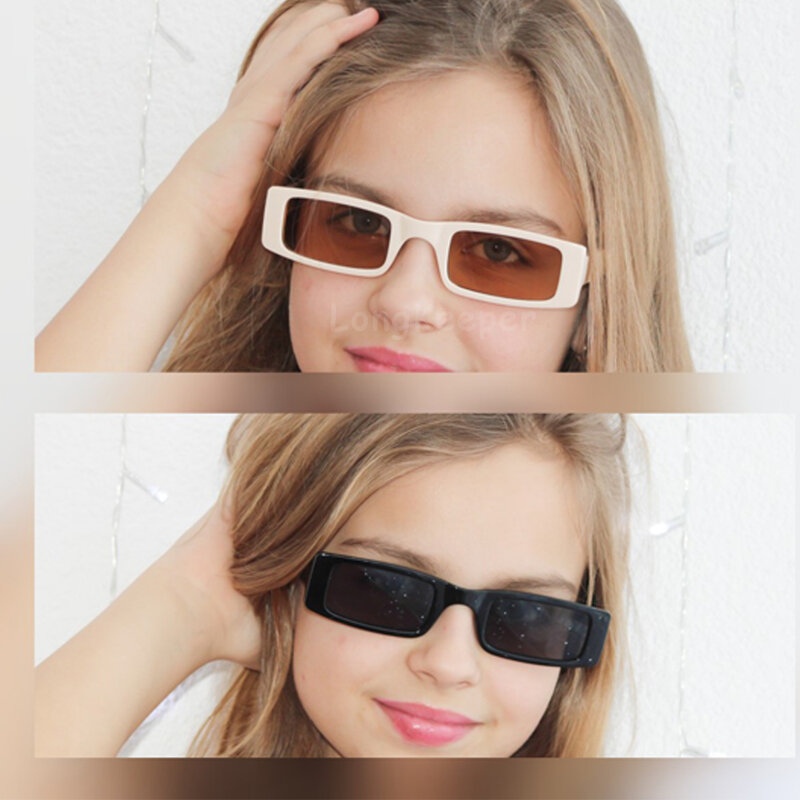 Trendy Small Rectangle Sunglasses Women 2021 Steampunk 90s Sun Glasses UV400 Gothic Holiday Beach Cat Eye Hip Hop Eyewear