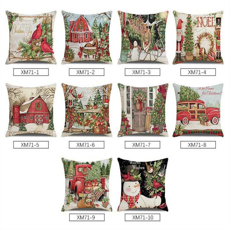 Adornos navideños para el hogar, funda de almohada de 45cm, decoraciones para el hogar de Año Nuevo, regalo de Navidad, Navidad, 2021