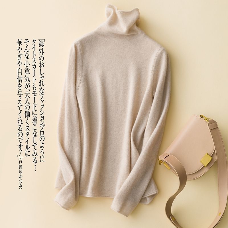 Suéter feminino de gola alta plus size, de lã, manga longa, de caxemira, inverno 2019