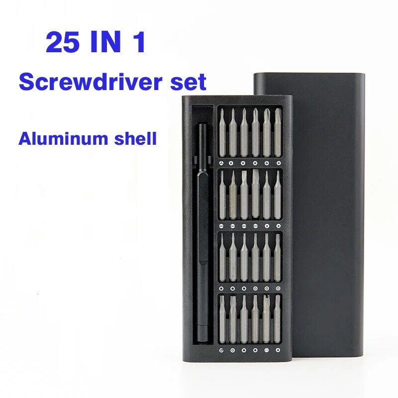 25-in-1 screwdriver set same as XIAOMI aluminum alloy box for repair mobile phones, computers, tablet computers,DIY tool
