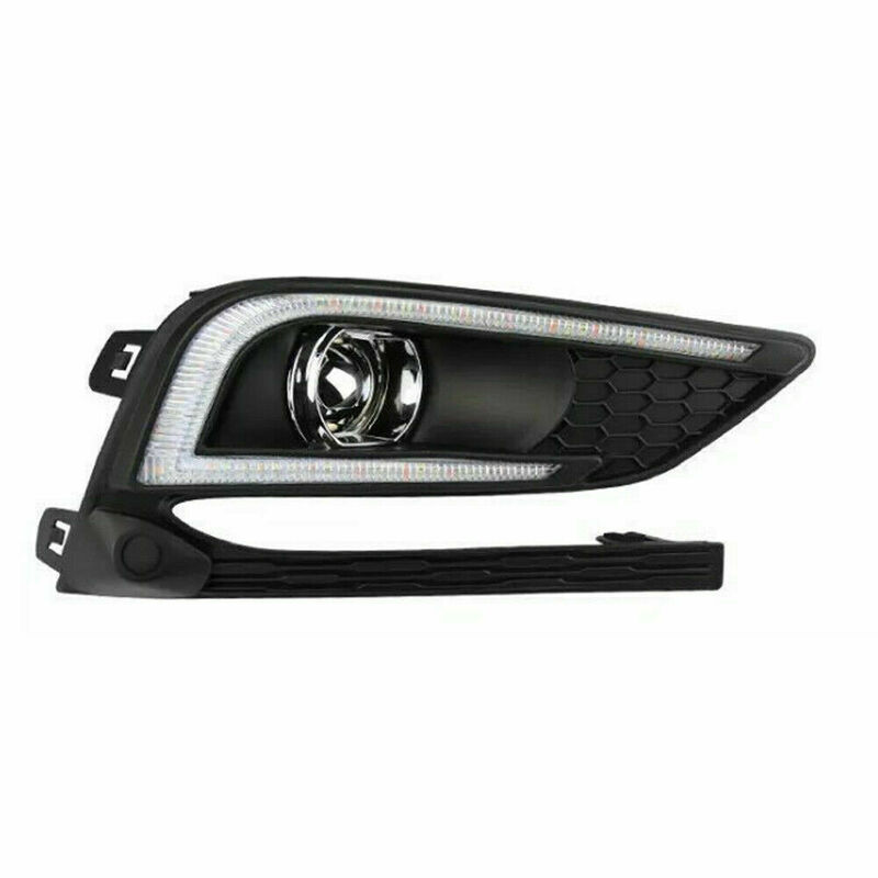 For Chevrolet Cruze 2016-2018 1 Pair Left Right Daytime Running Light DRL LED Fog Lamp with Turn Signal