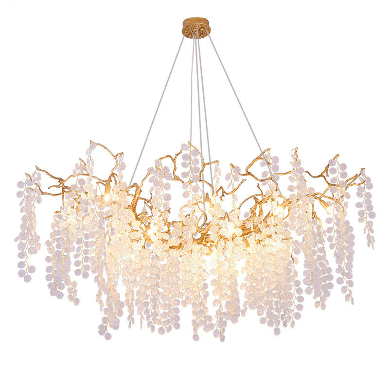 Nowoczesny luksusowy LED kryształowe żyrandole do salonu lampa dekoracyjna kuchnia jadalnia salon Hall kryty oświetlenie wiszące