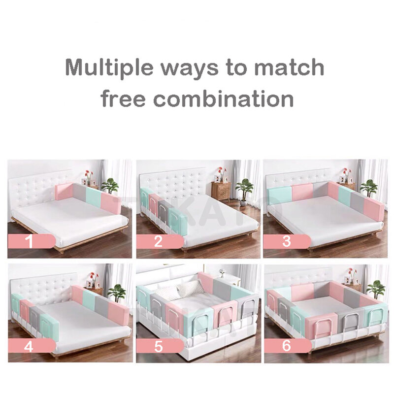 Бампер для детской кровати высотой 28 см, направляющая для детской кроватки, регулируемый противоударный забор для детской кровати, основно...