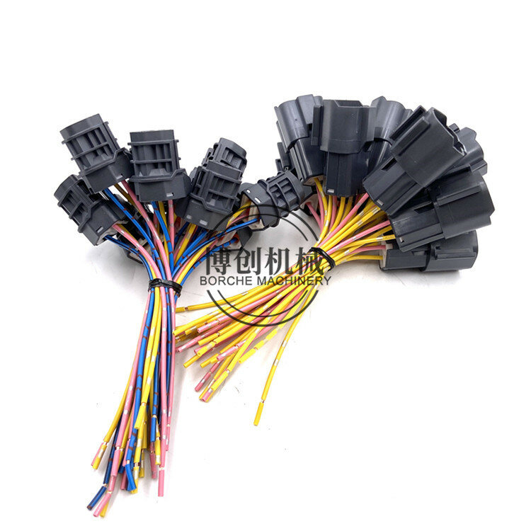 free shipping for Komatsu PC120/200/220-5 Throttle Motor Harness Plug-in Three-wire Plug-in excavator parts