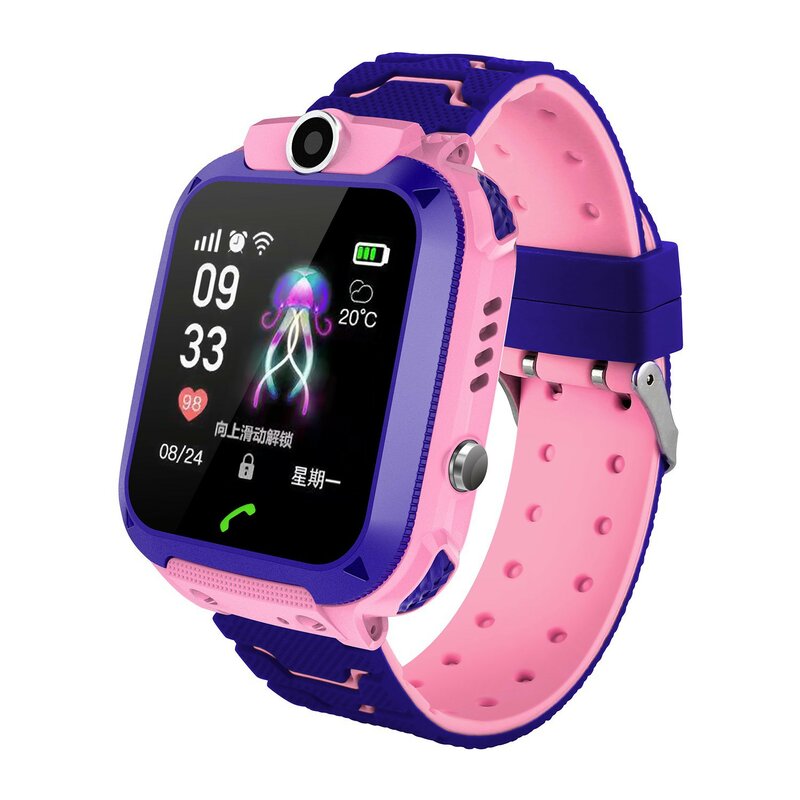 아이들의 스마트 워치 SOS 전화 시계 Sim 카드를 가진 아이를위한 Smartwatch IOS 안드로이드를위한 방수 IP67 아이 선물