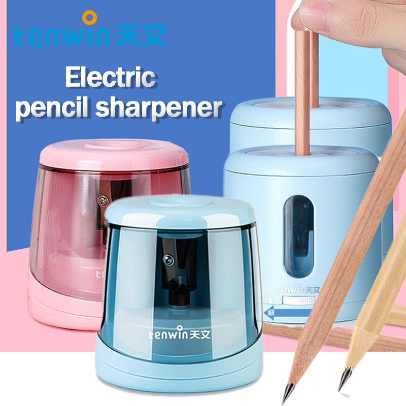 Tenwin 8032/8035 Electric Pencil Sharpener for 6-8mm Pencils and Colored Pencils Automatic Pencil Sharpener Stationery Supplies