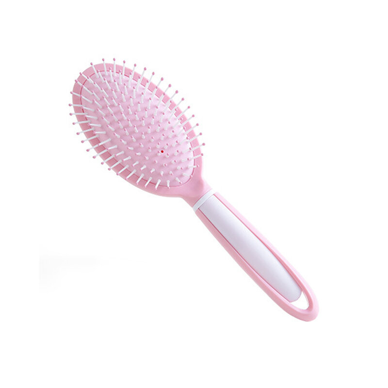 Escova de cabelo massageadora 4 estilos, escova de cabelo desembaraçadora, chapinha reta, pente de cabelo encaracolado, escova rosa