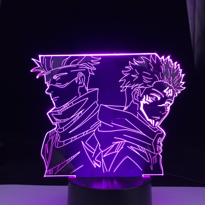Lampu Malam Led Satoru Gojo Jujutsu Kaisen Yuji Itadori untuk Hadiah Ulang Tahun Dekorasi Ruangan Lampu Anime Jujutsu Kaisen Yuji Itadori